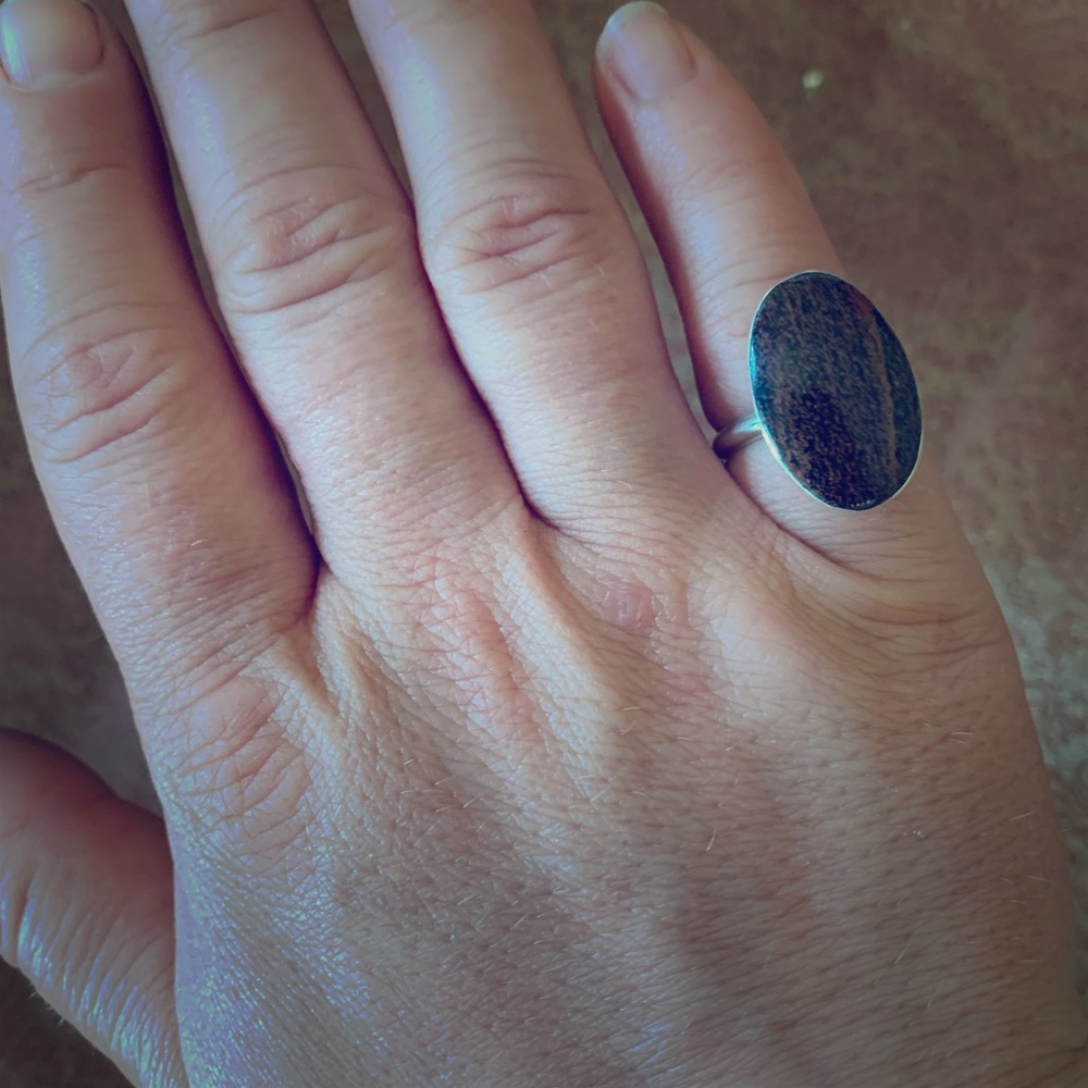 Mahogany obsidian ring